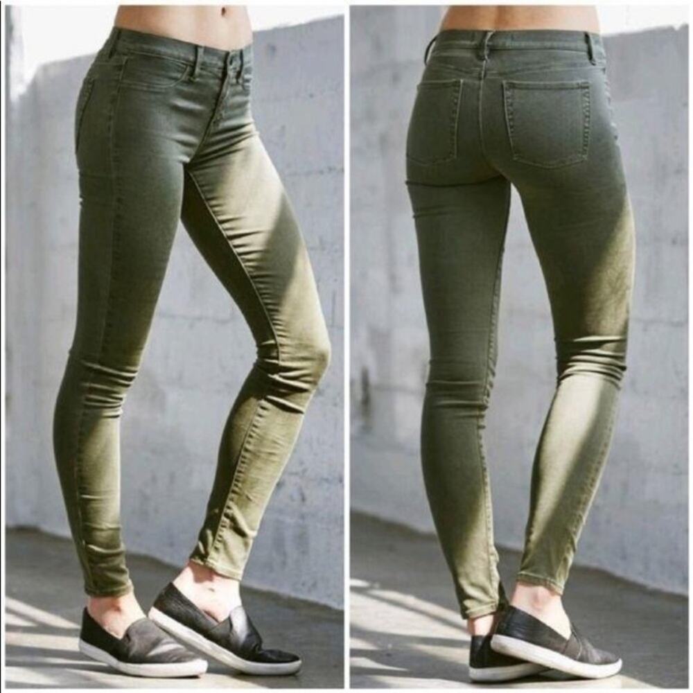 Pacsun Dream Super Soft Stretch Jegging In Pine Green Jeans